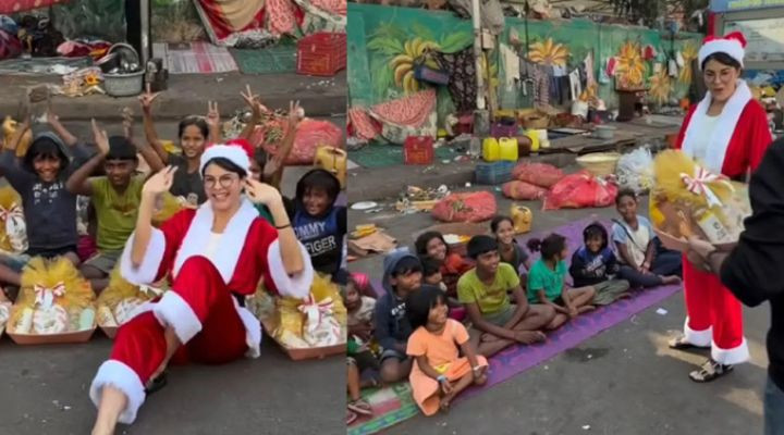 ‘সিক্রেট সান্তা’ হয়ে পথশিশুদের মুখে হাসি ফোটালেন জ্যাকলিন